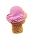 Dollhouse Miniature Ice Cream Cone, 1 Pc, Assorted Flavors